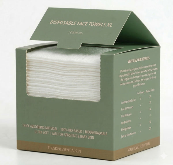Disposable Face Towels XL Pack of 50 (1+1)